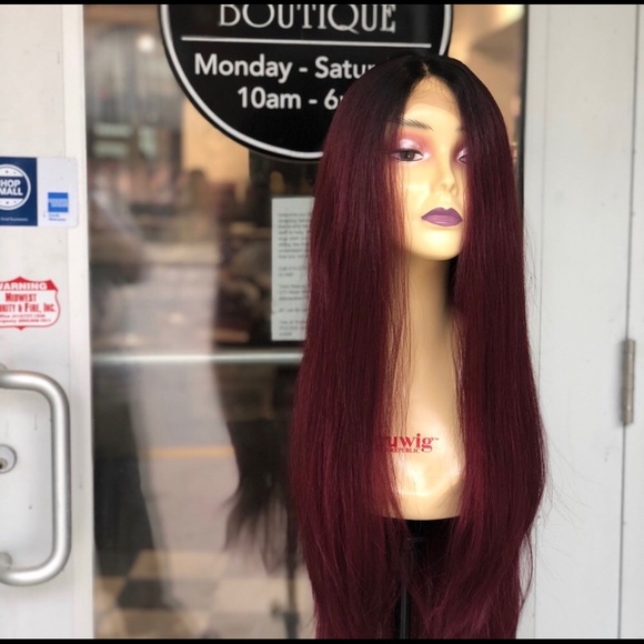 Red wine ombré lacefront  Wig2025 - Picture 1 of 8